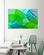 Obraz na stenu Zelené listy - Green macro leaves